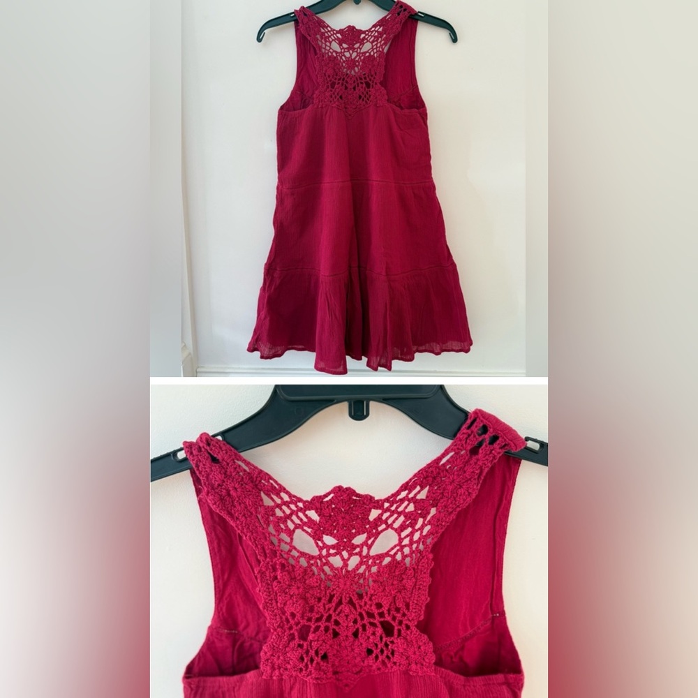 Gap Kids Girls Pink Dress with Crochet Accents New Size XL 12 NWT
